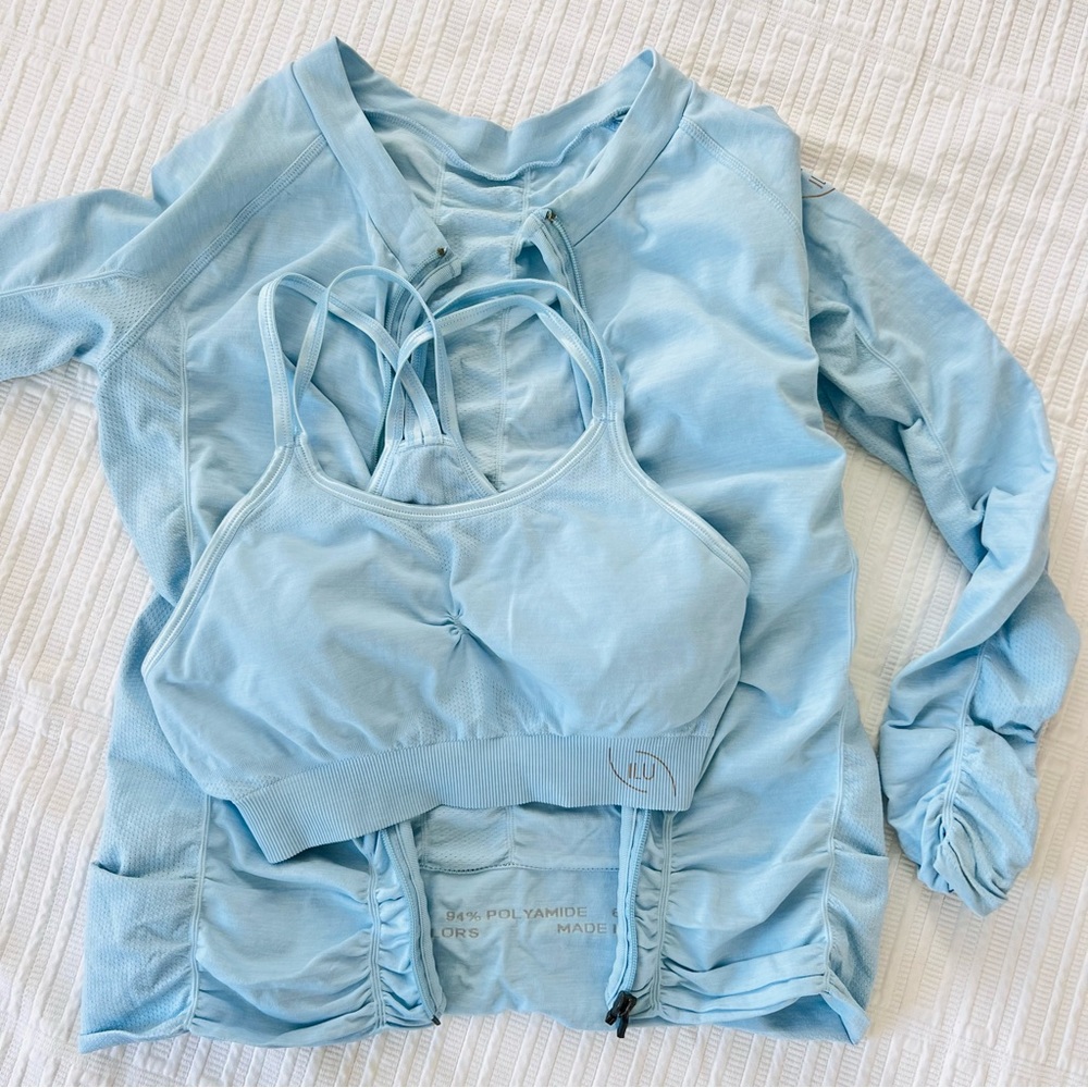 ILU fitwear of UK 2 PEIECE SET jacket and sports bra set size M